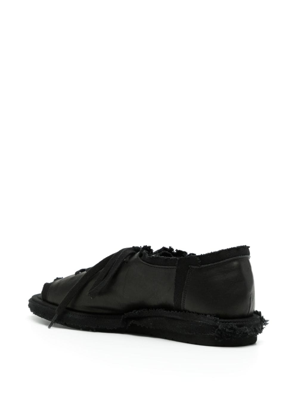 lace-up leather sandals - 3