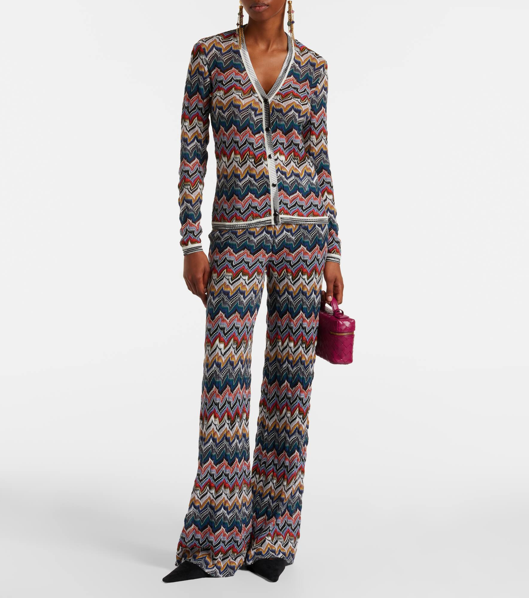 Zig Zag lamé cardigan - 2