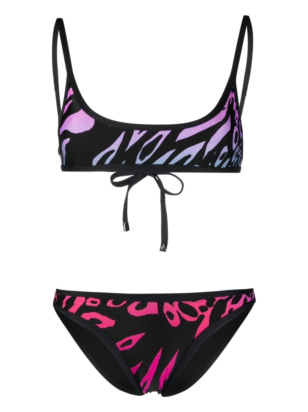 gradient animal print bikini - 1