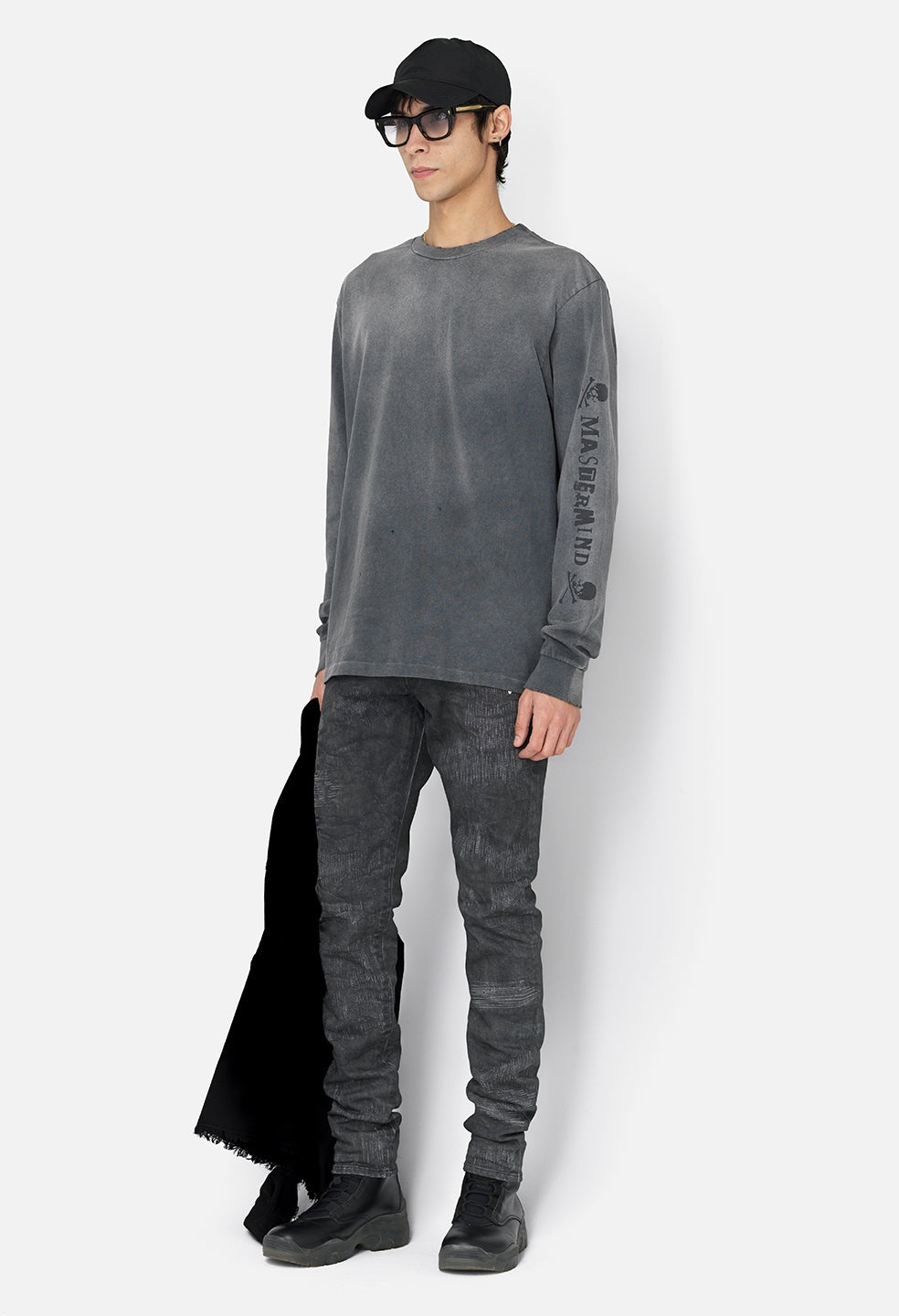 JE X MASTERMIND LS VINTAGE ROCK TEE - 4