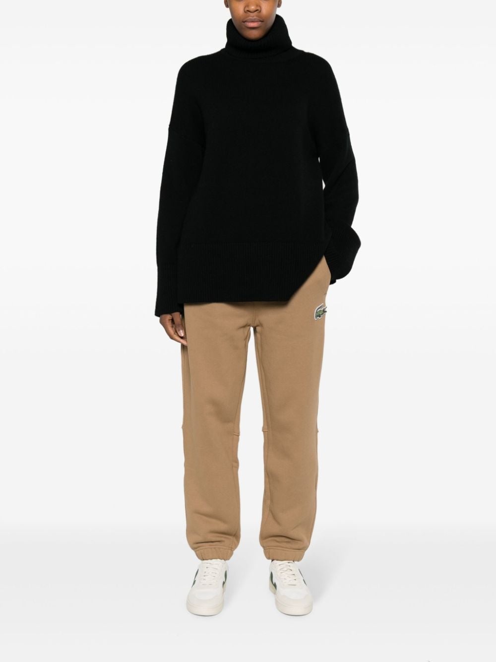 logo-patch cotton track pants - 3