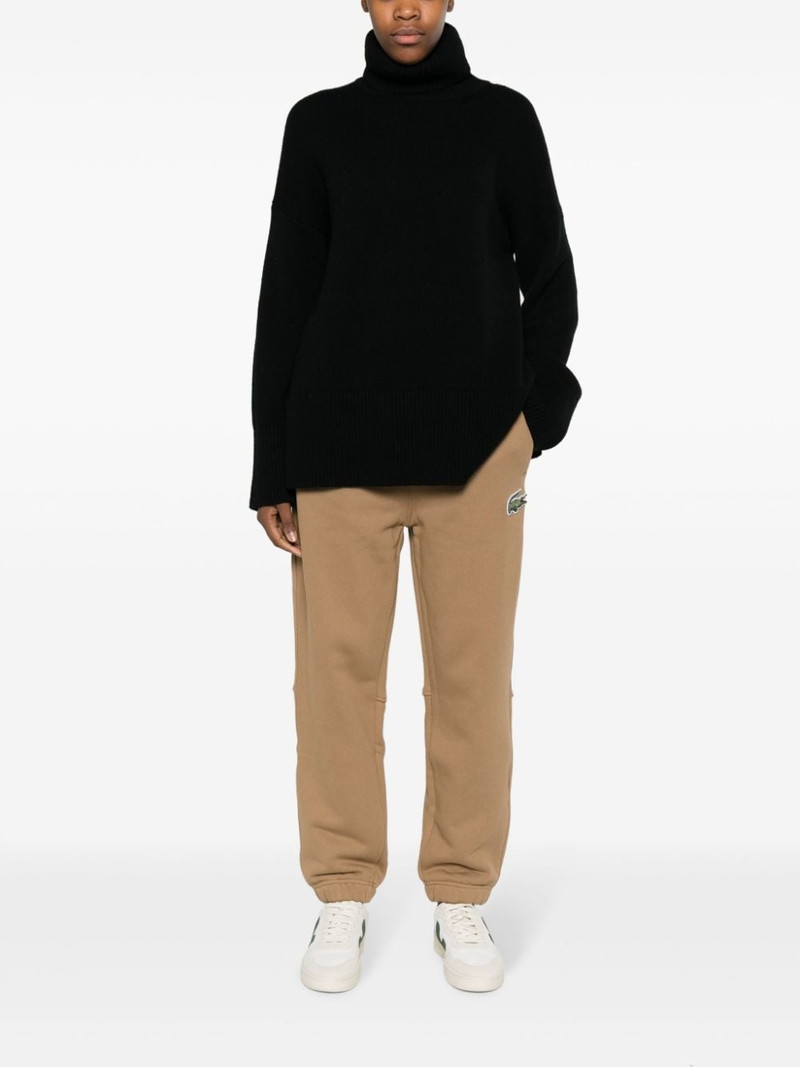 LACOSTE logo-patch cotton track pants outlook