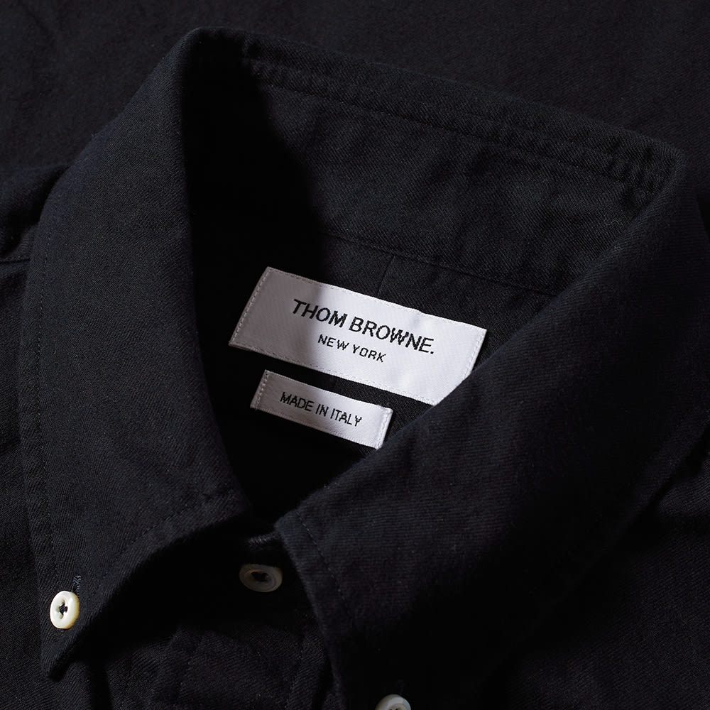 Thom Browne 4 Bar Button Down Flannel Shirt - 2