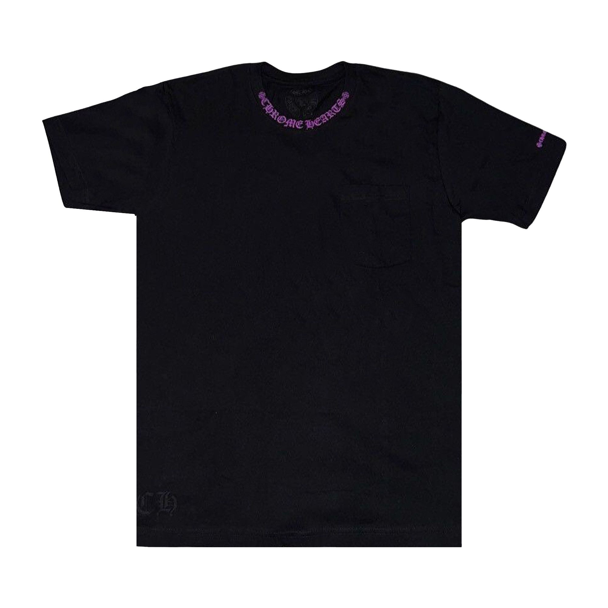 Chrome Hearts Neck Logo Tee 'Black/Purple' - 1