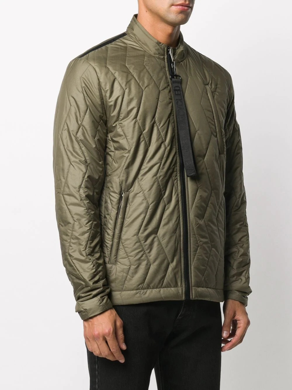 quilted zip-up jacket - 3