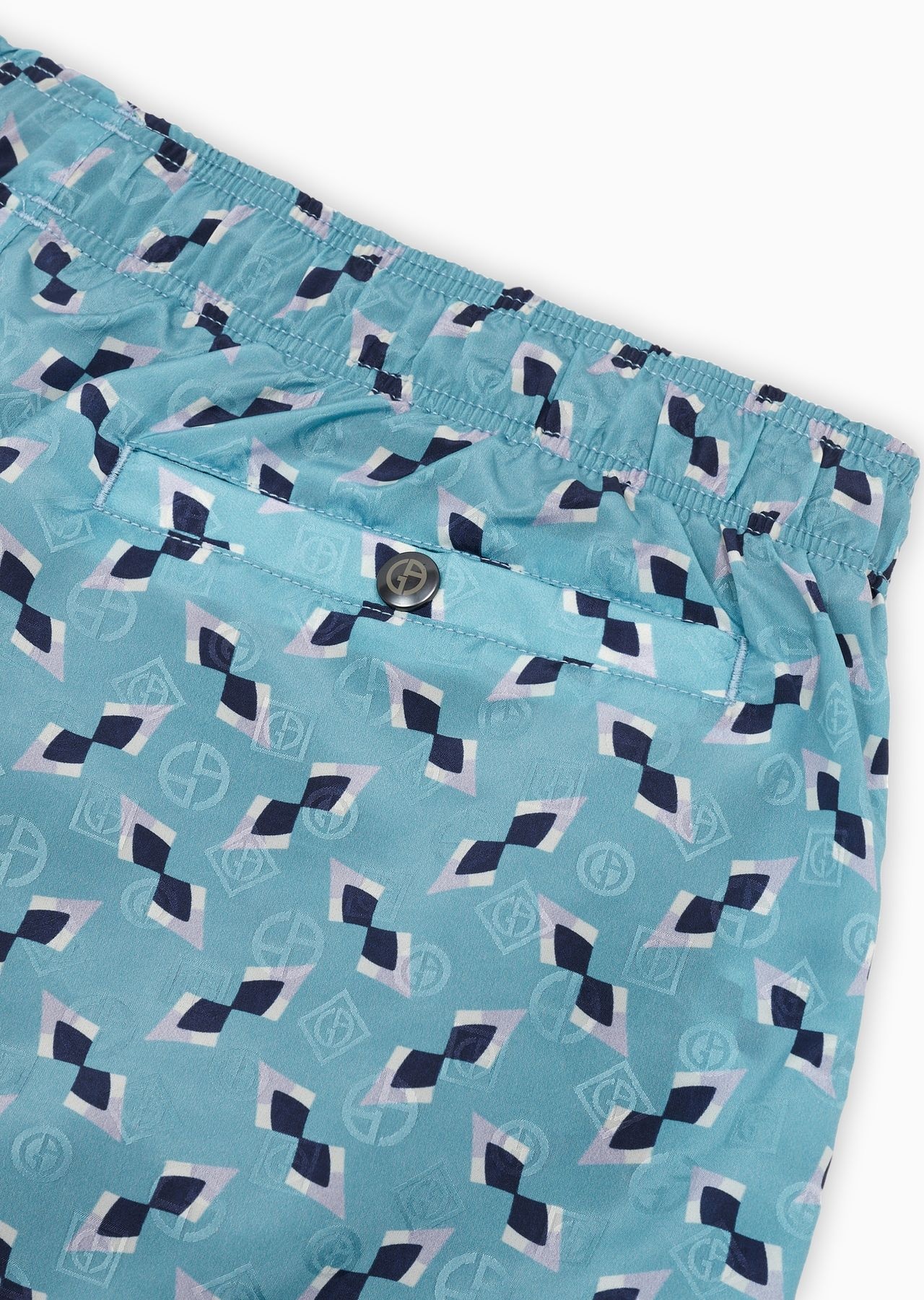 Swim trunks with jacquard motif and print - 4