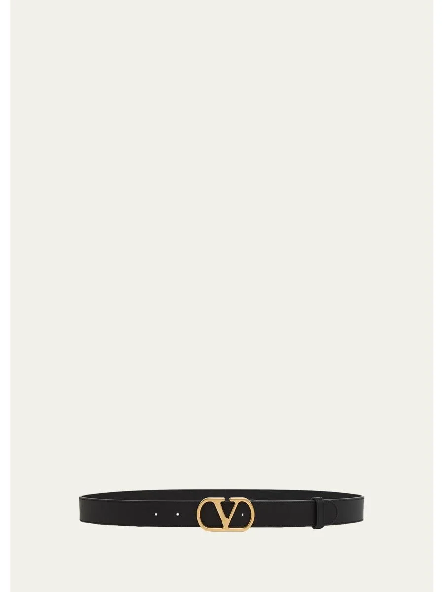 VLogo Signature Leather Belt 30MM - 1
