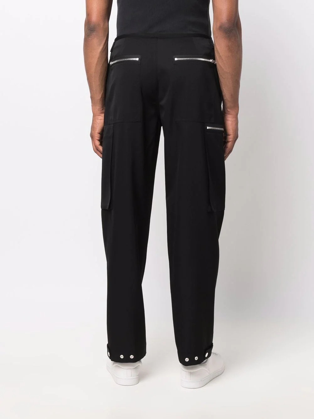 zip-detail straight-leg trousers - 4