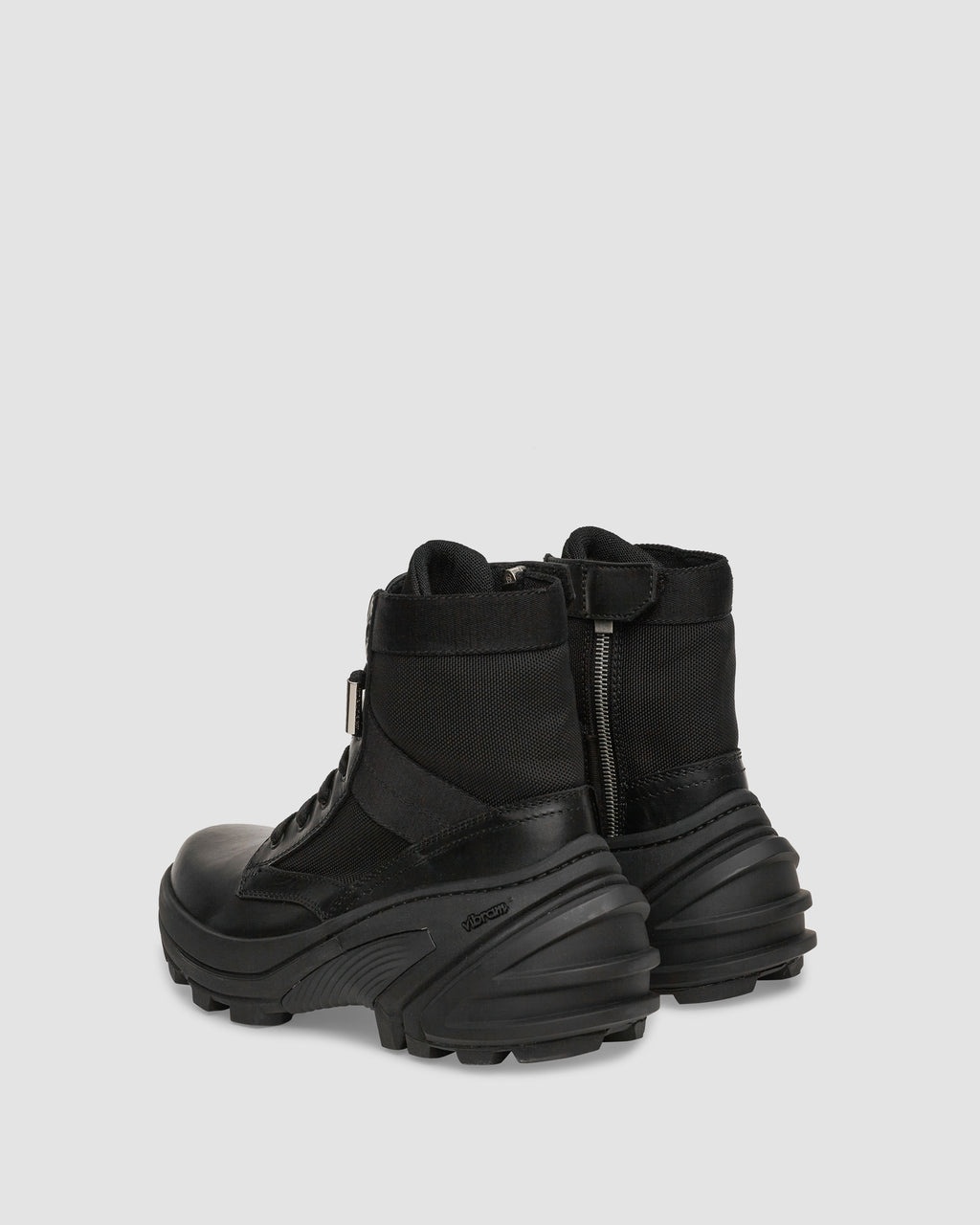 NYLON AND LEATHER LACE UP BOOT WITH VIBRAM SOLE - 4