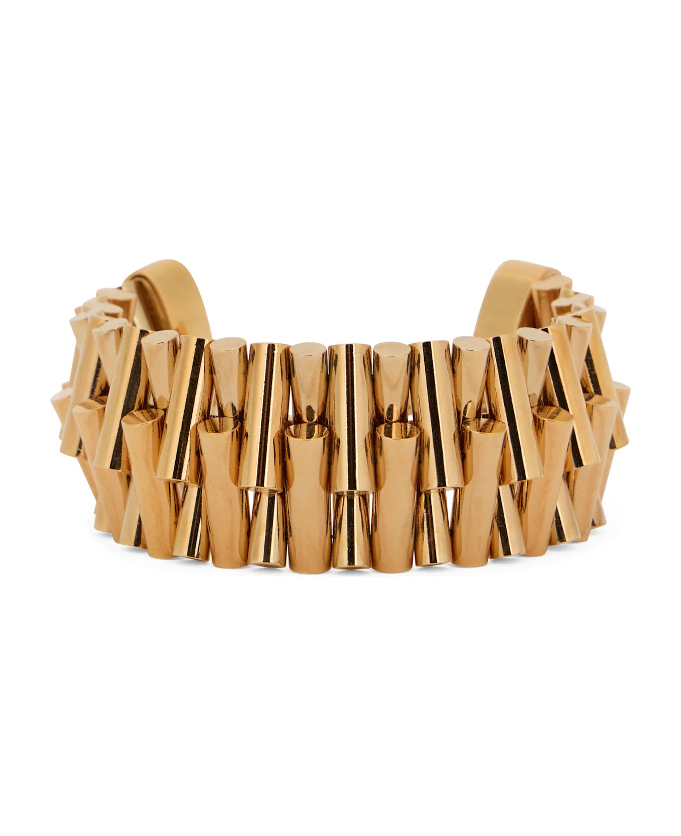 Modern Curved Bracelet Made Of Rigid Material - 1