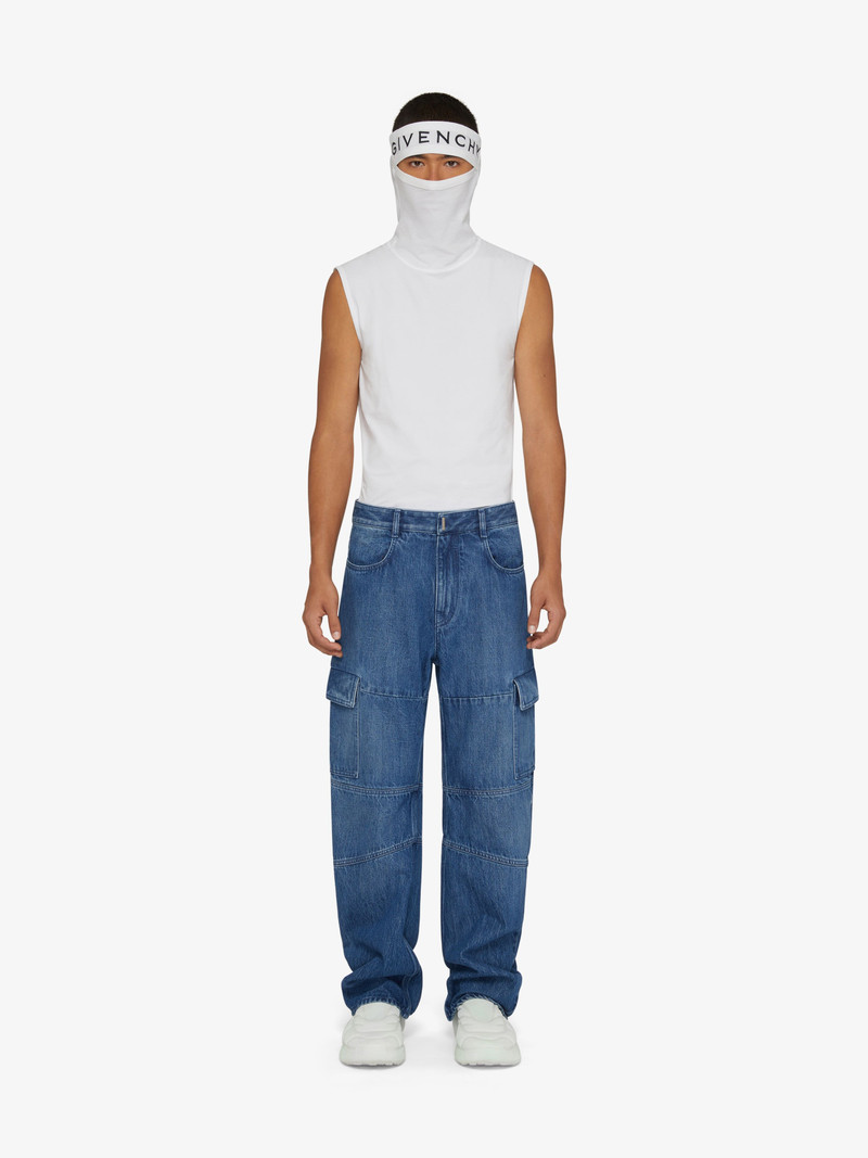 Givenchy MULTICUTTED DENIM CARGO PANT outlook