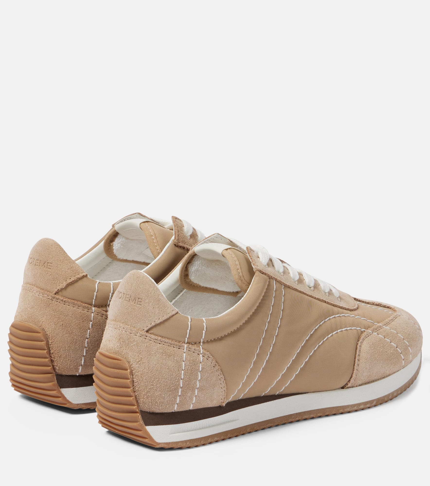 Sport suede-trimmed sneakers - 2