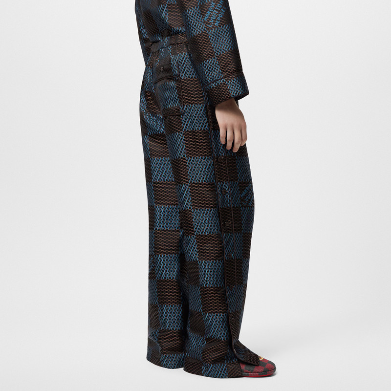 Damier Silk Pyjama Pants 5