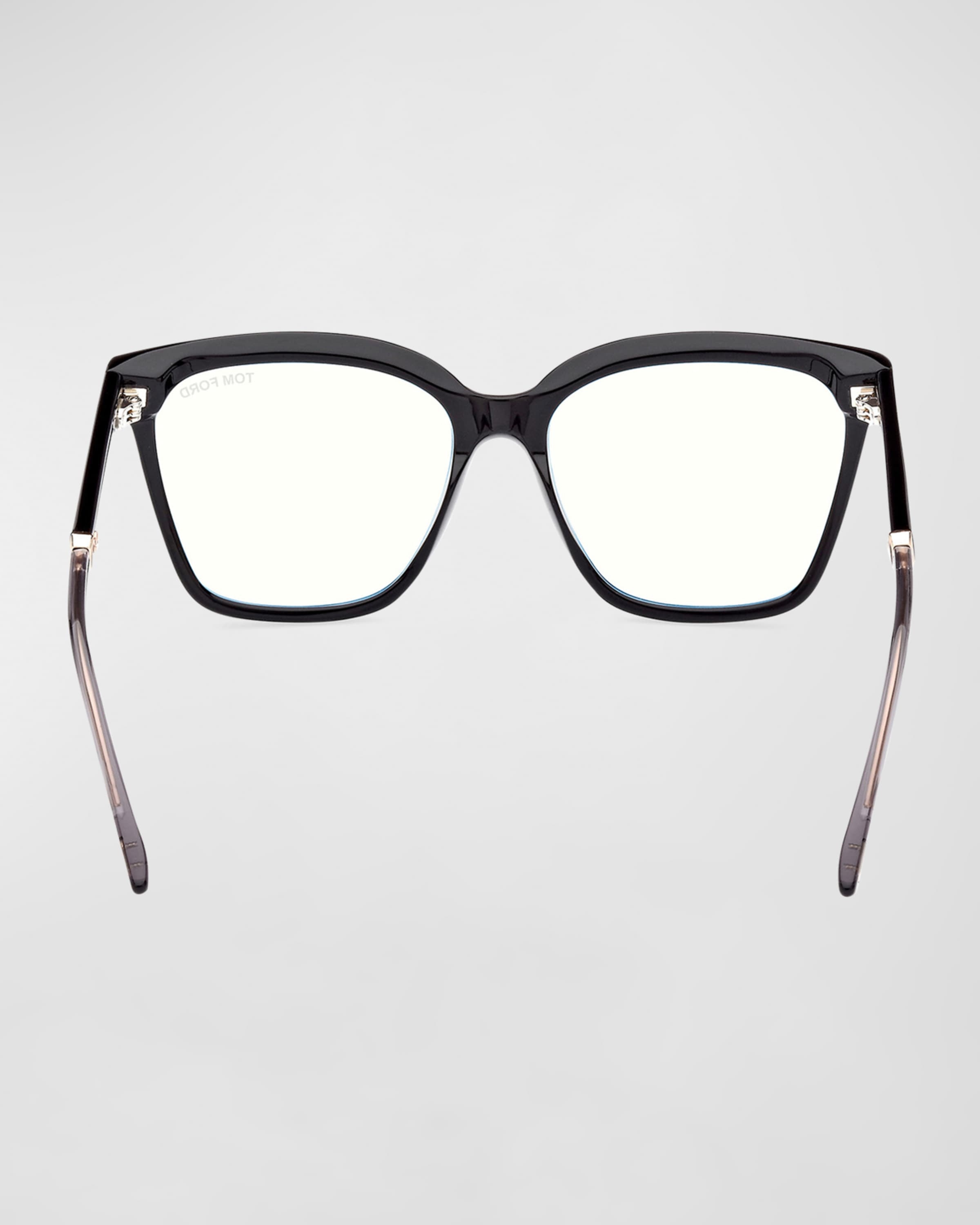 Blue Blocking Two-Tone Acetate Square Glasses - 5