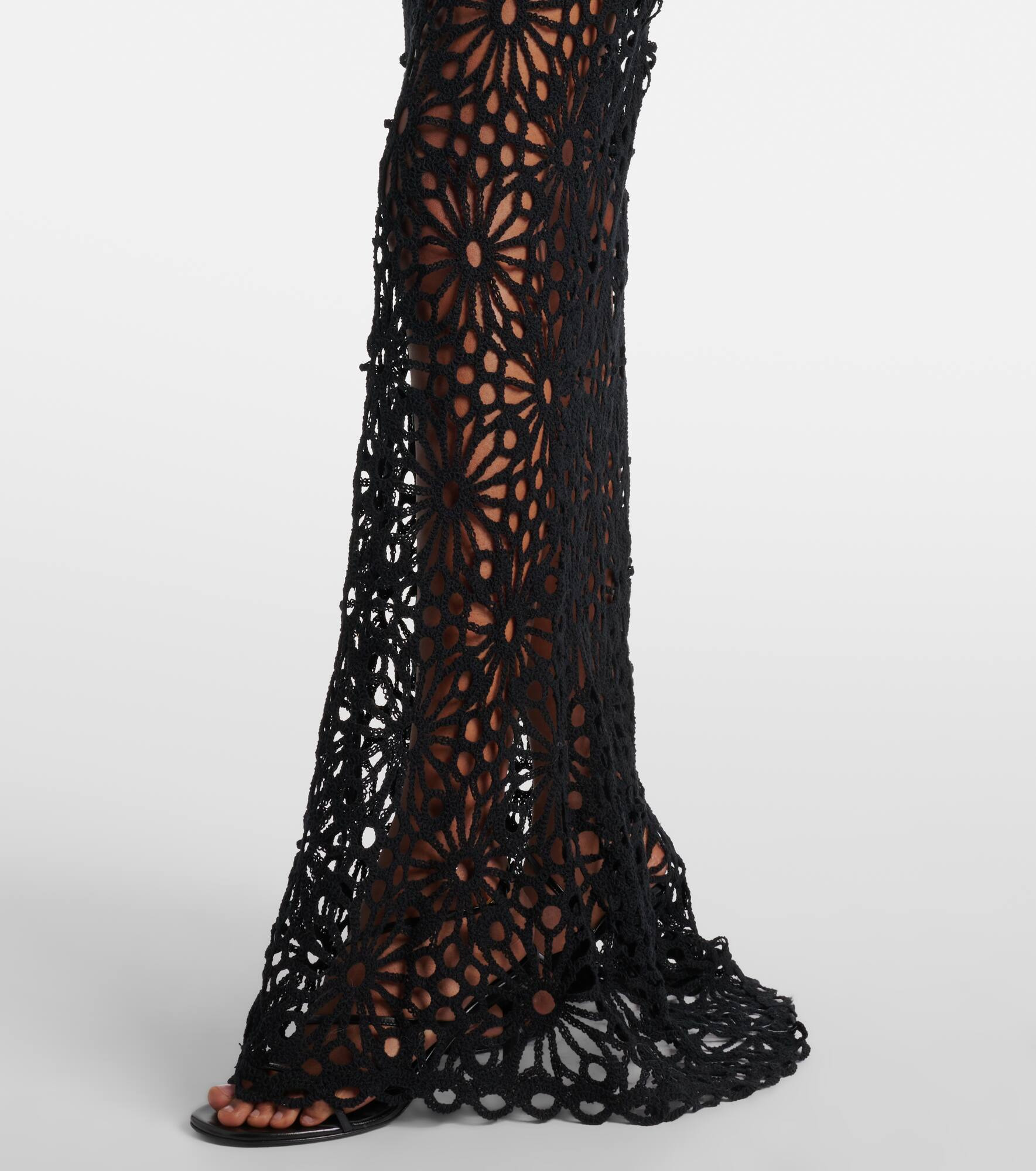 Obie open-knit cotton-blend maxi dress - 5