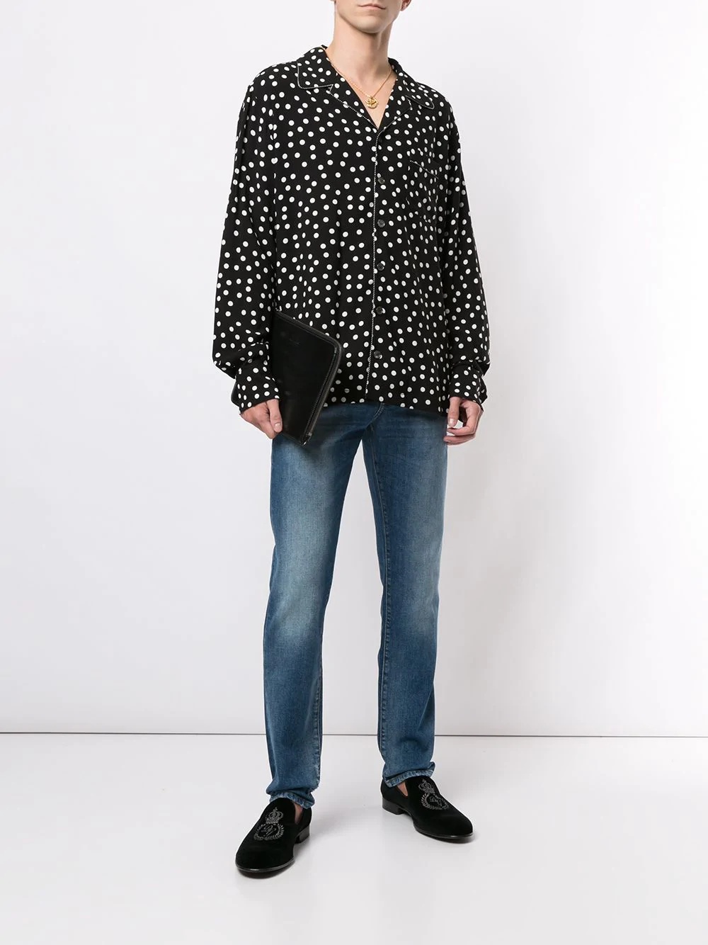 polka dot print shirt - 2