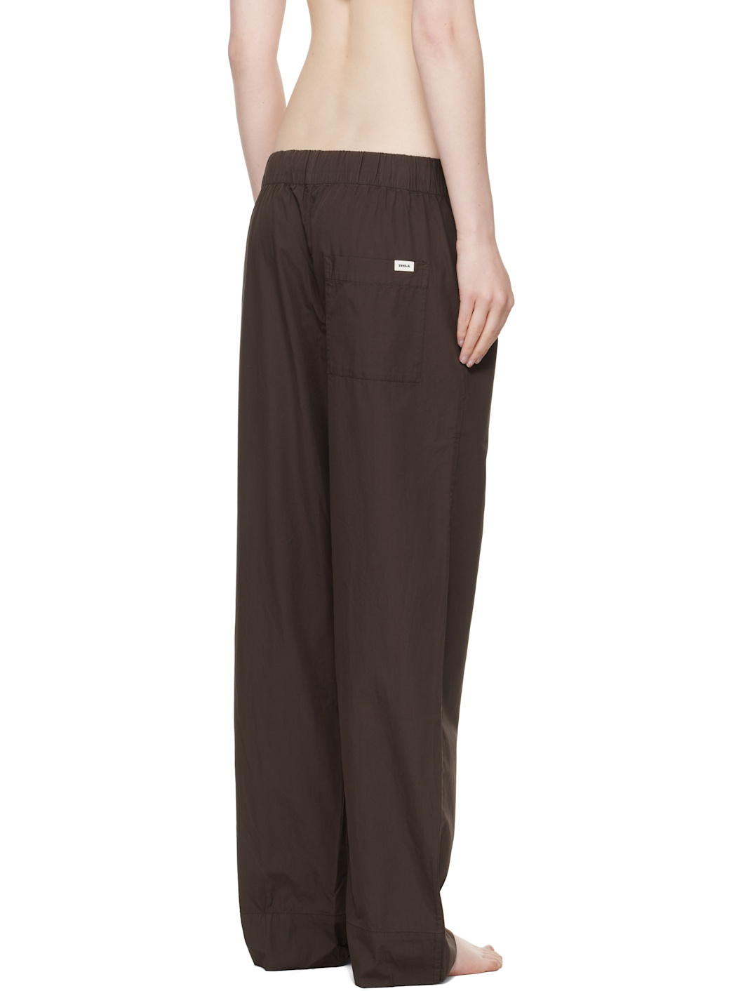 Brown Poplin Pyjama Pants - 3