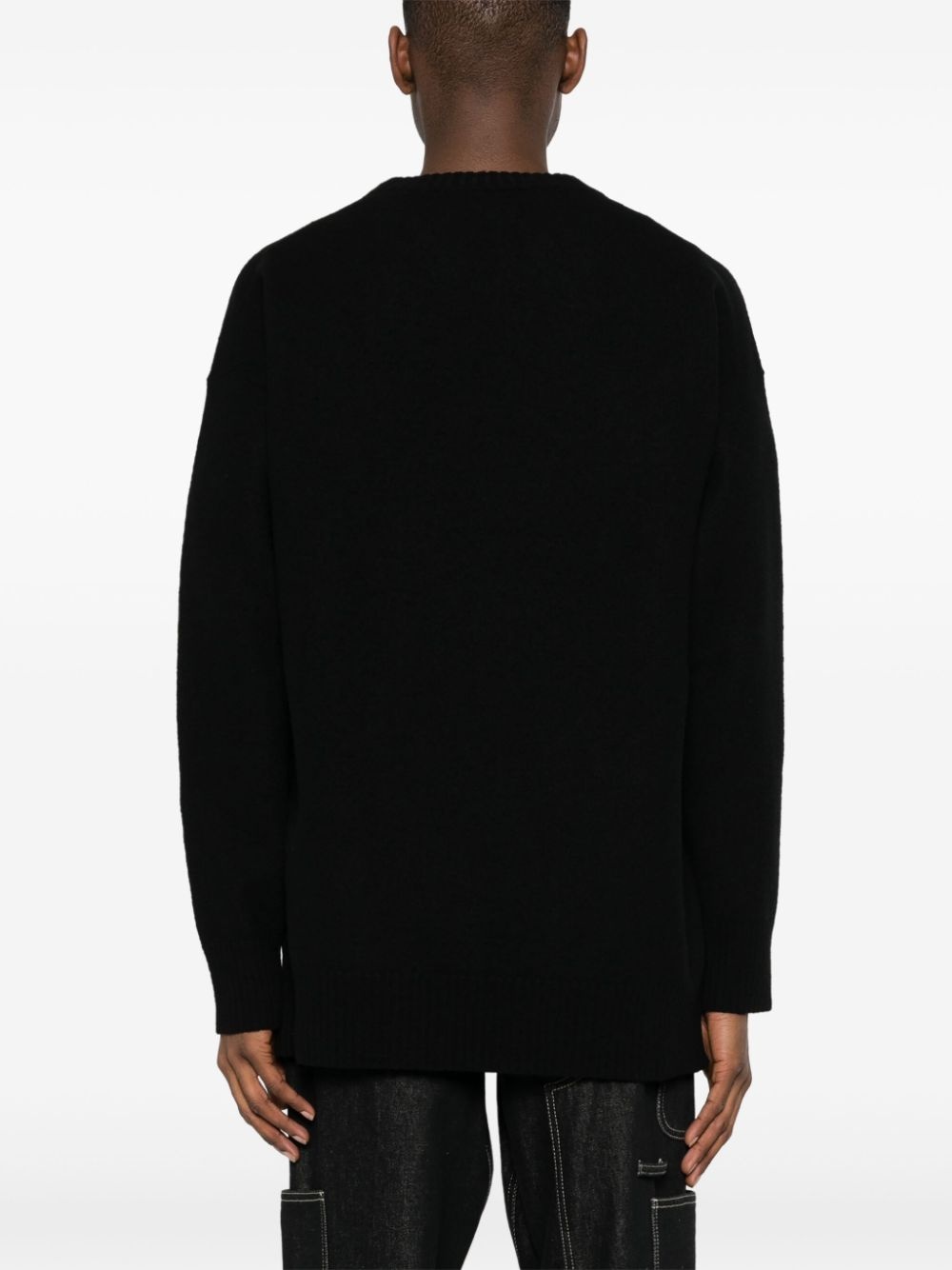 side-slits wool jumper - 4