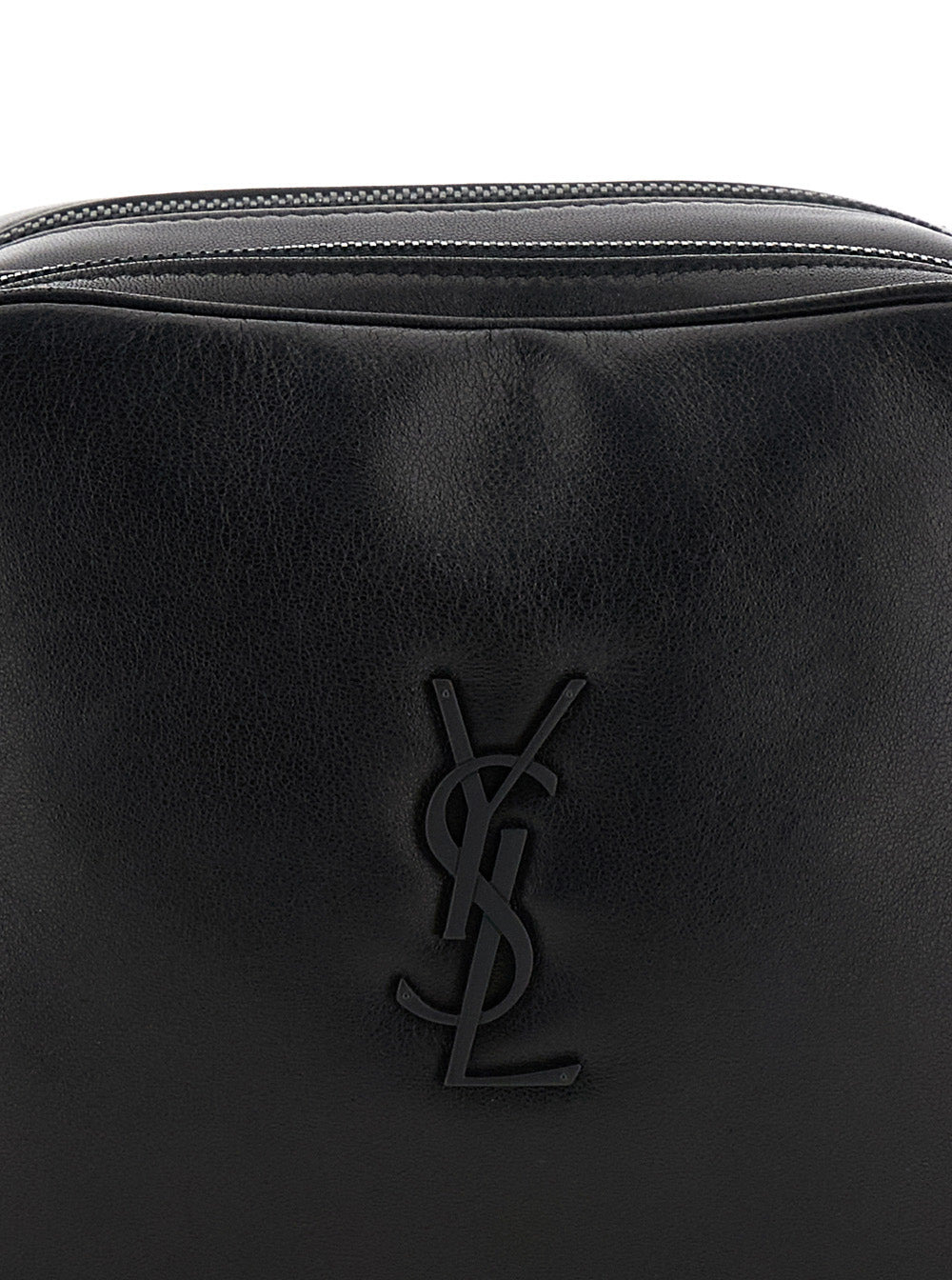 Saint Laurent Men 'Niky Cube' Black Crossbody Bag With Cassandre On The Front And Adjustable Canvas  - 5