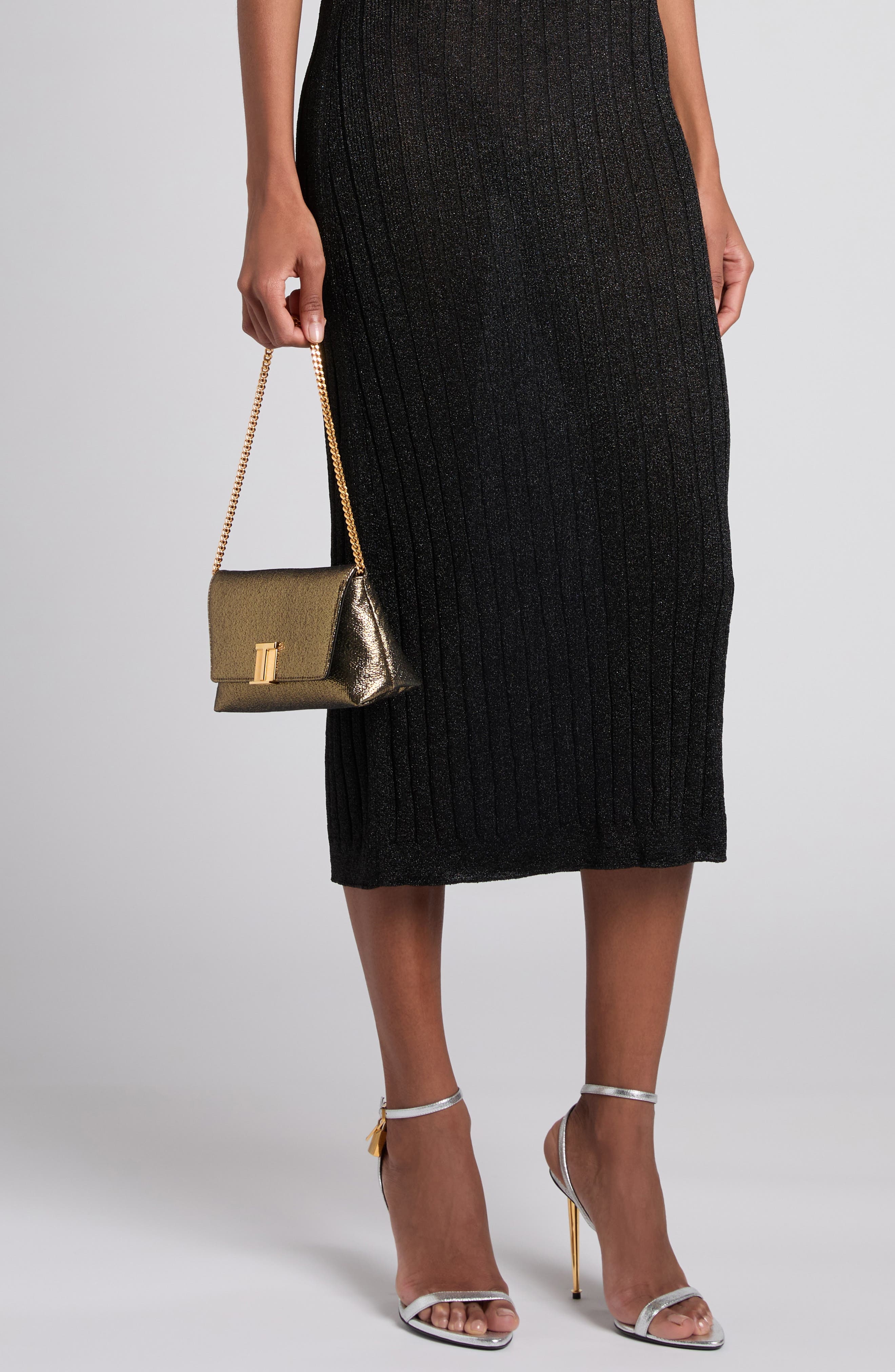TOM FORD Mini Nobile Hammered Lamé Clutch in 1Y014 Dark Gold at Nordstrom - 2