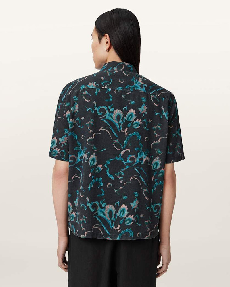FORTUNE SHORT SLEEVE LINEN BLEND BOXY SHIRT 7