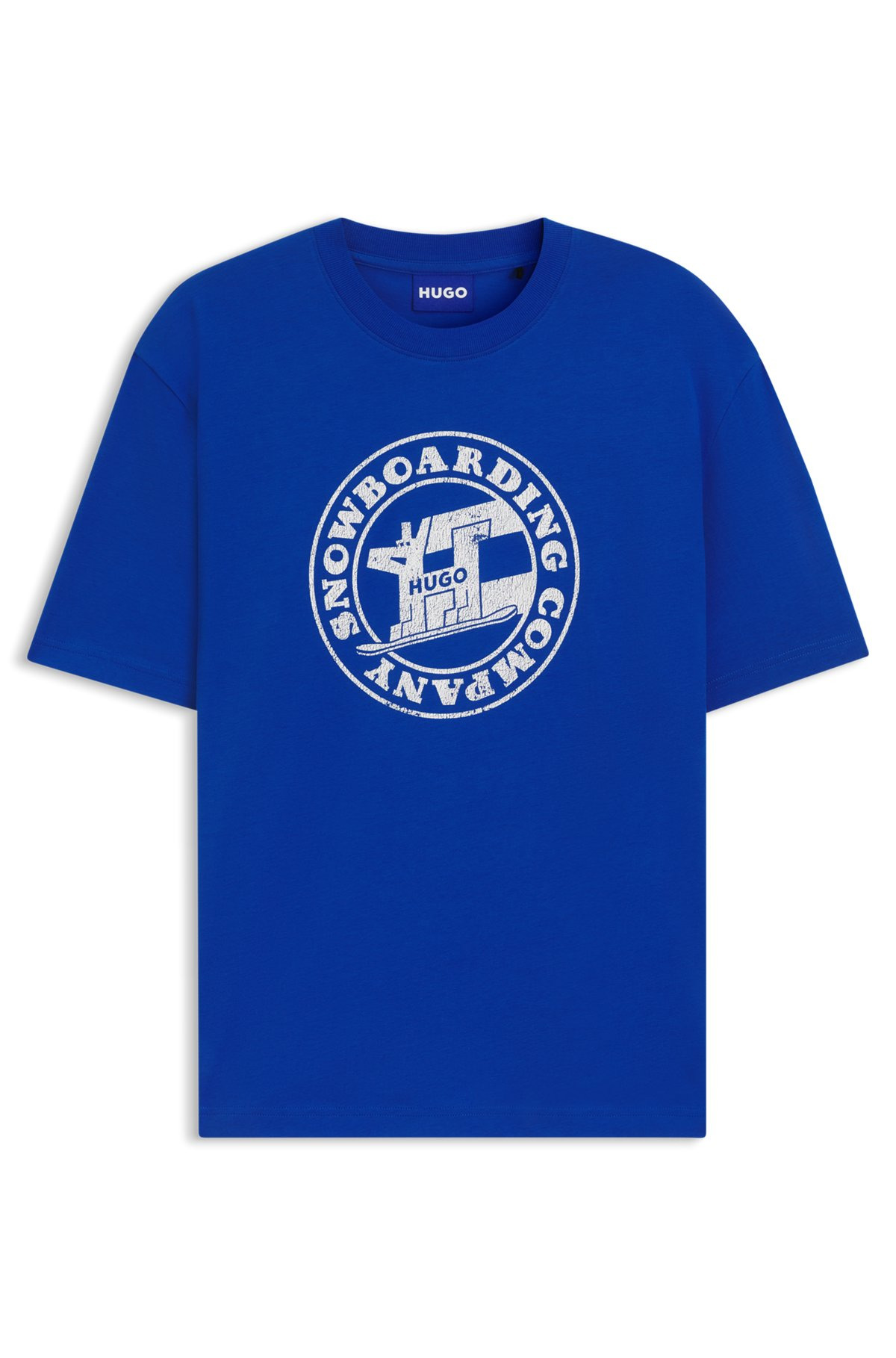 COTTON-JERSEY TOP WITH MIXED-PRINT ARTWORK - 1