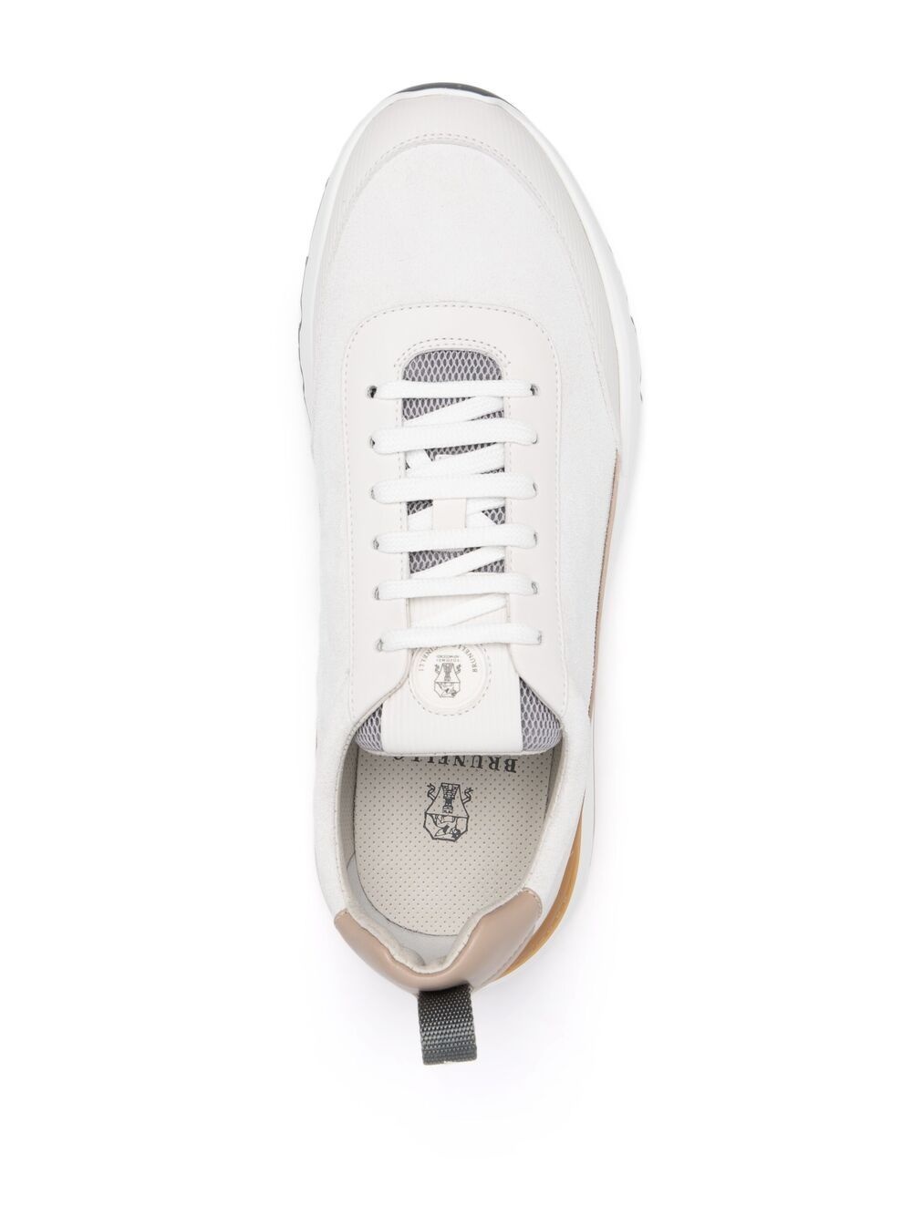 panelled low-top sneakers - 4