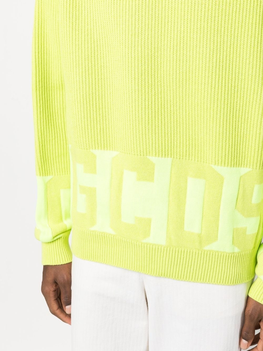 intarsia-knit logo jumper - 5
