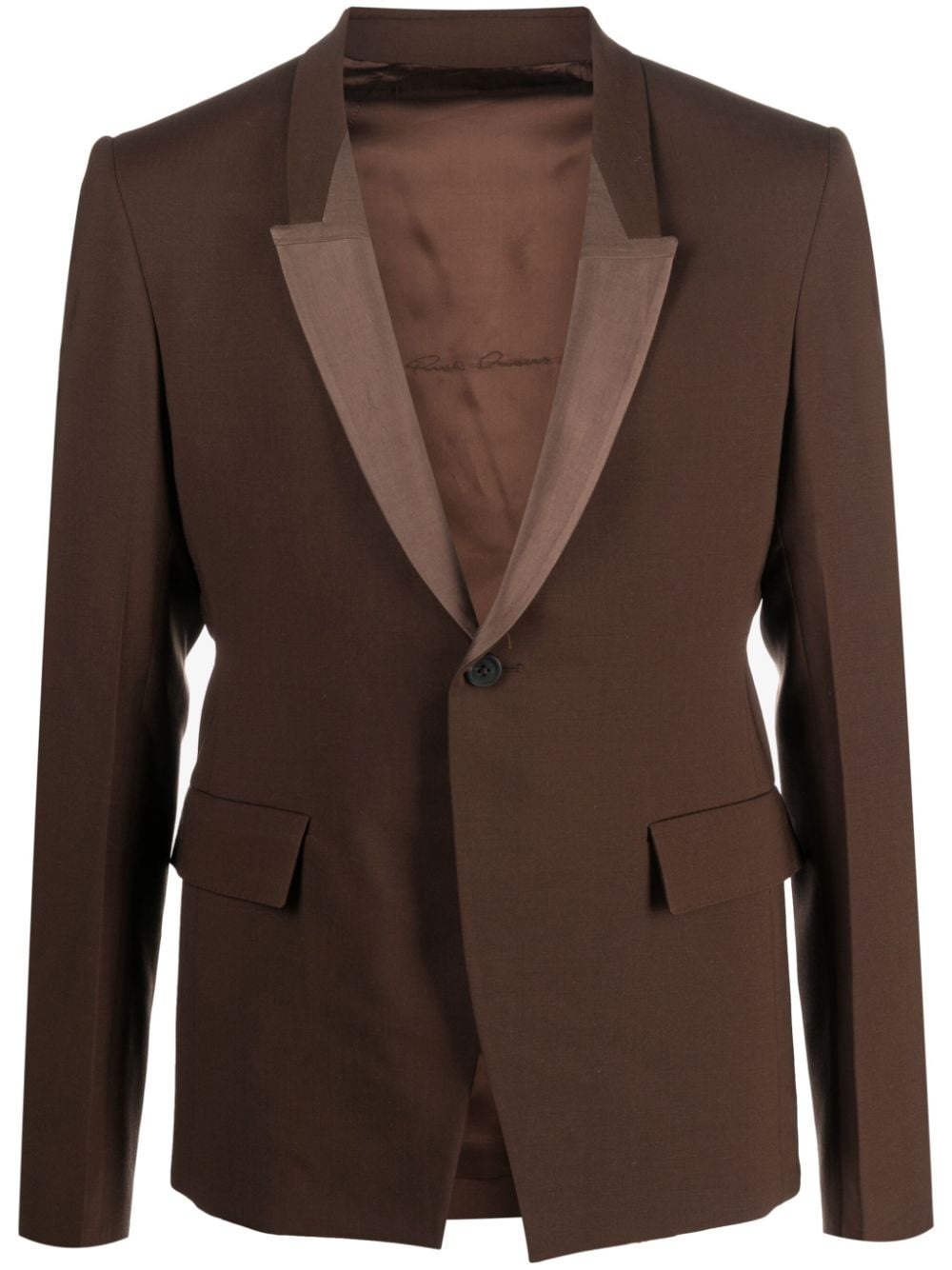 single-breasted virgin wool blazer - 1