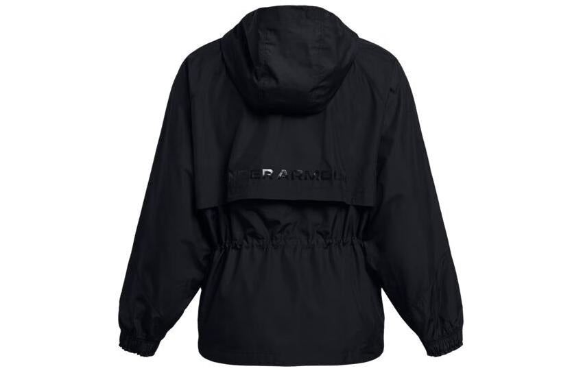 (WMNS) Under Armour Rush Woven Jacket 'Black' 1382726-001 - 2