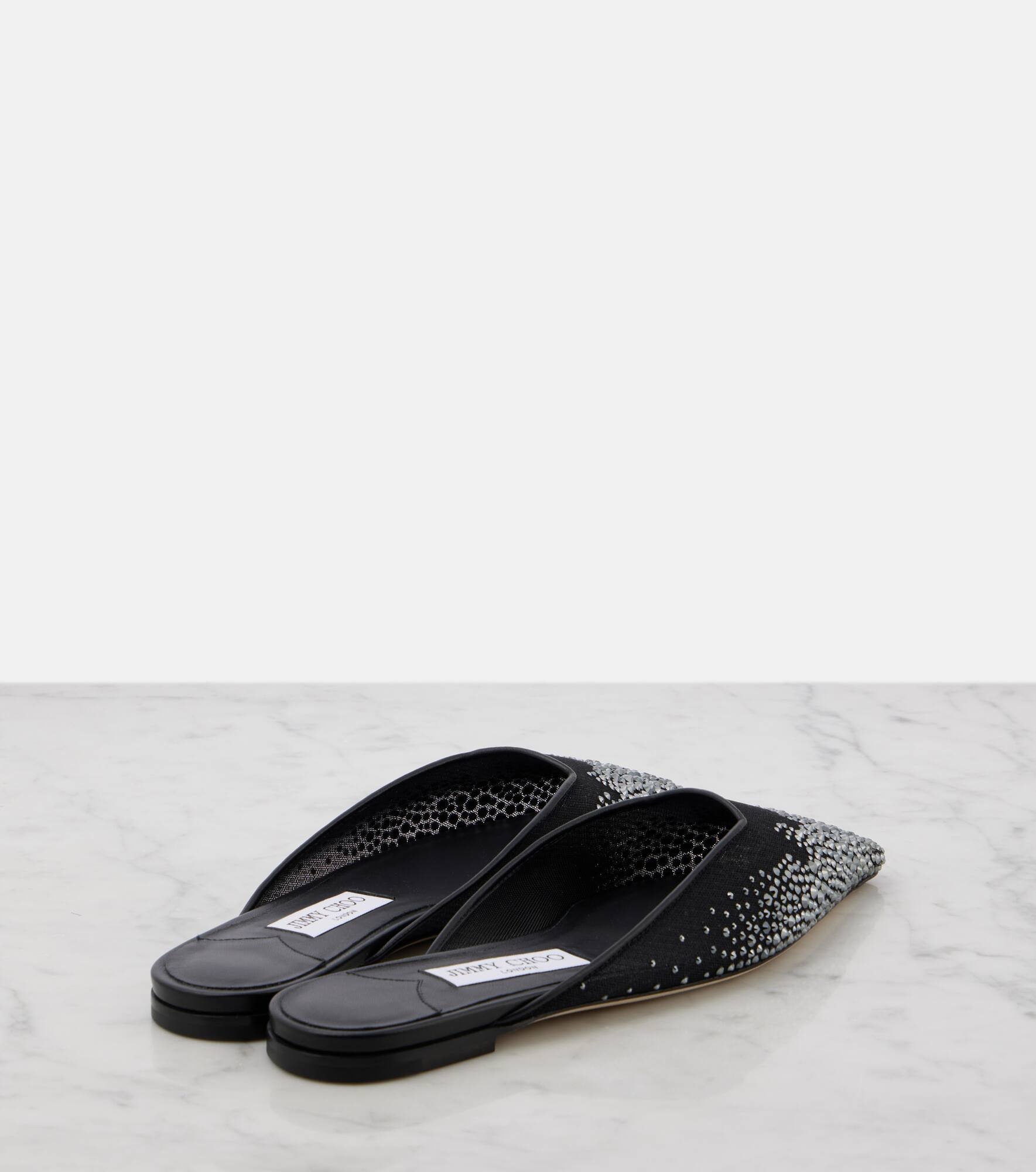Vivi embellished mesh mules - 2