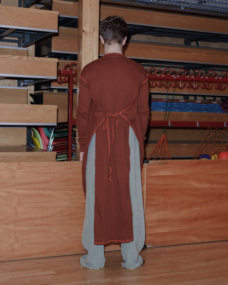 BASERANGE Shaw Punica Long Sleeve Kaftan - Cotton Hemp Jersey outlook