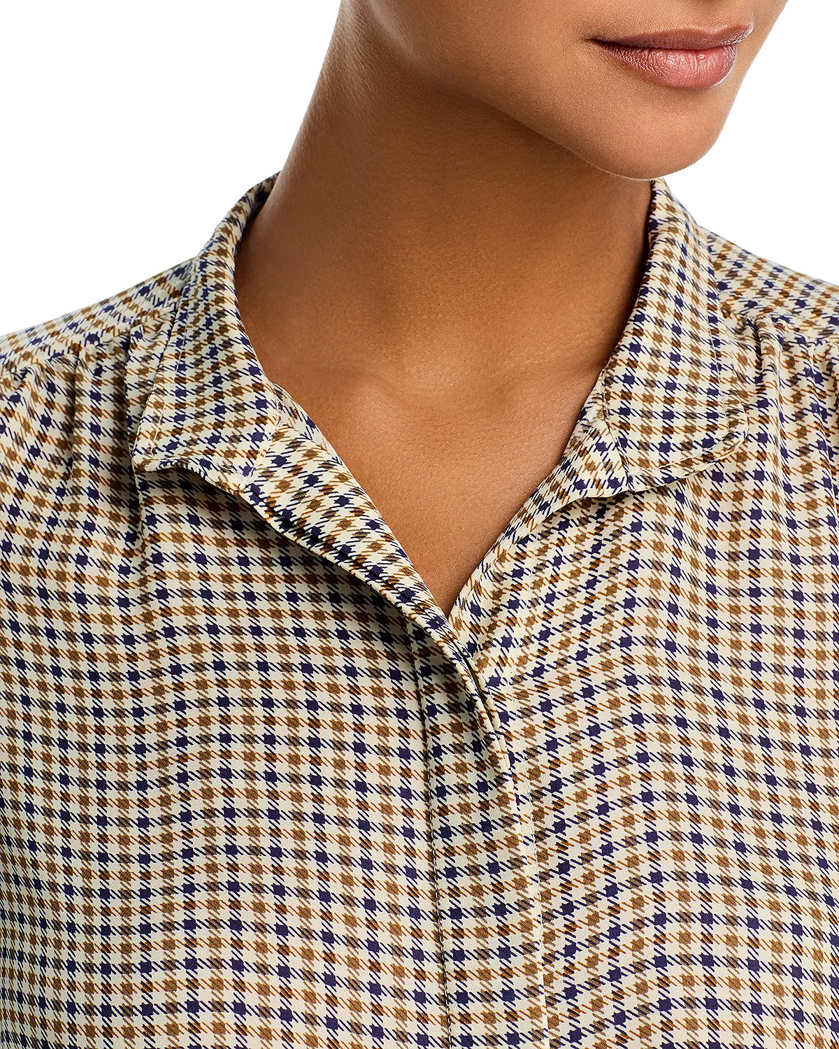 The Houndstooth Gillian Silk Top - 4