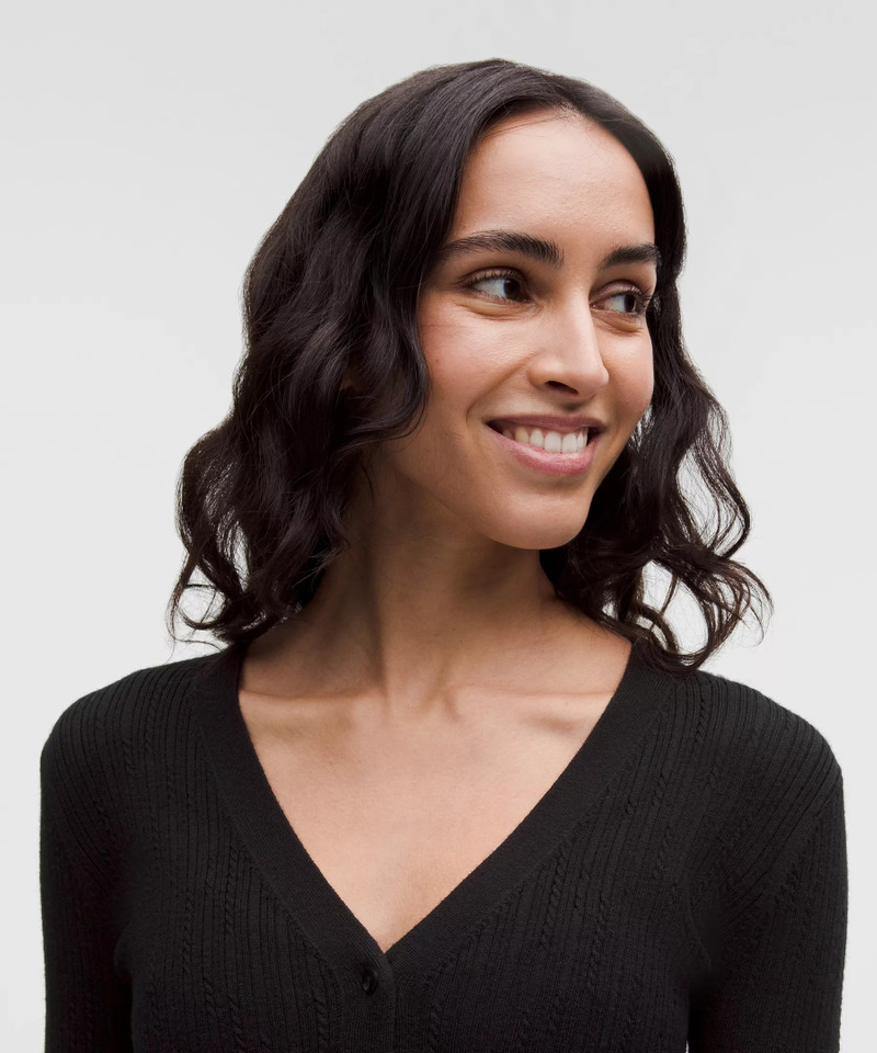 Micro Cable Merino-Blend Buttoned Midi Dress 3