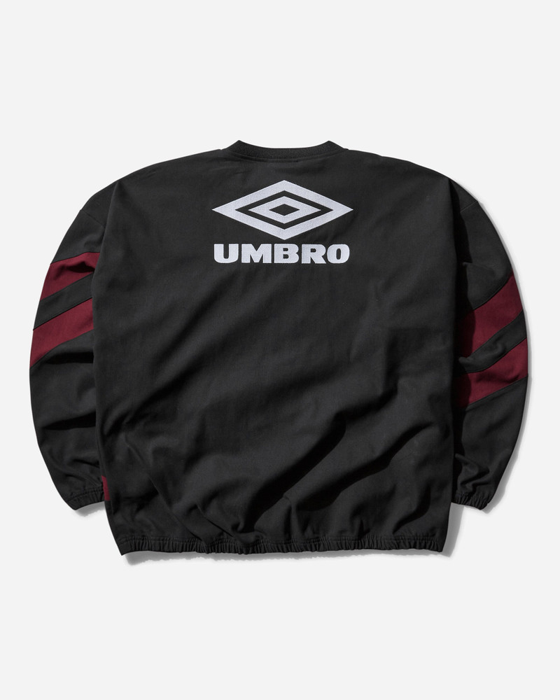 umbro Men's 1993 Drill Polo Black / Burgundy outlook