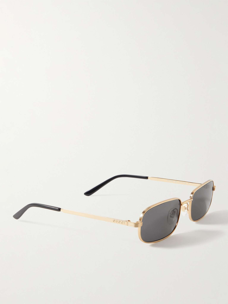 Rectangular-Frame Gold-Tone Sunglasses 3