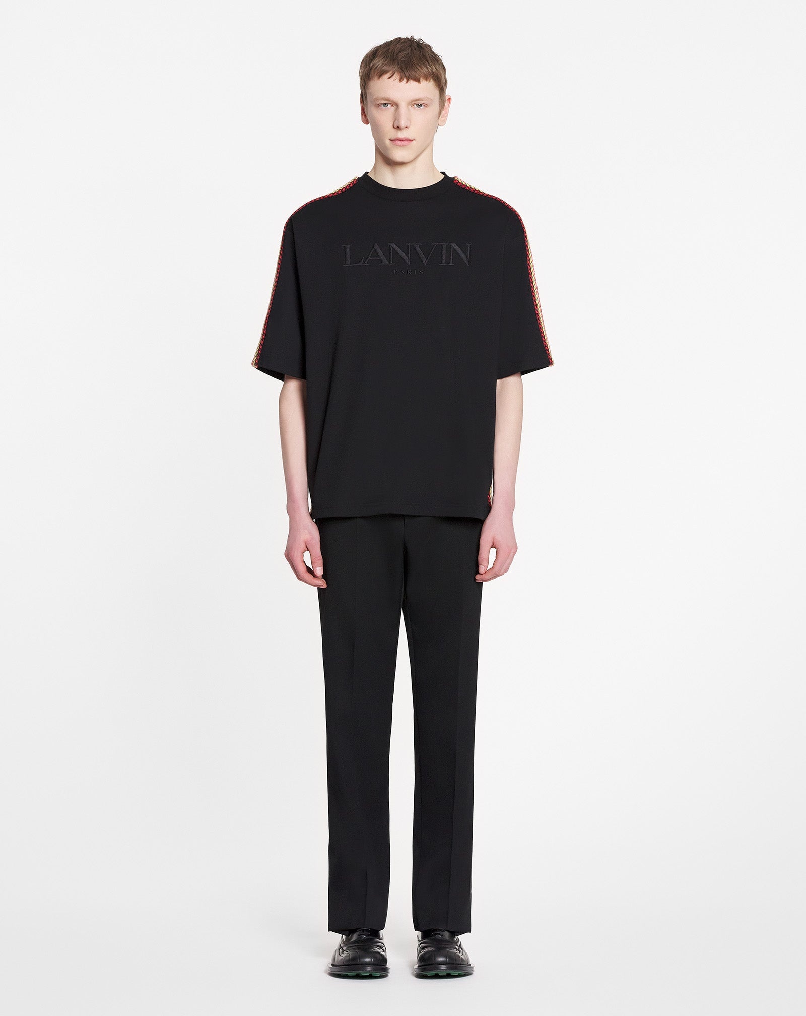LANVIN OVERSIZED EMBROIDERED SIDE CURB T-SHIRT - 2