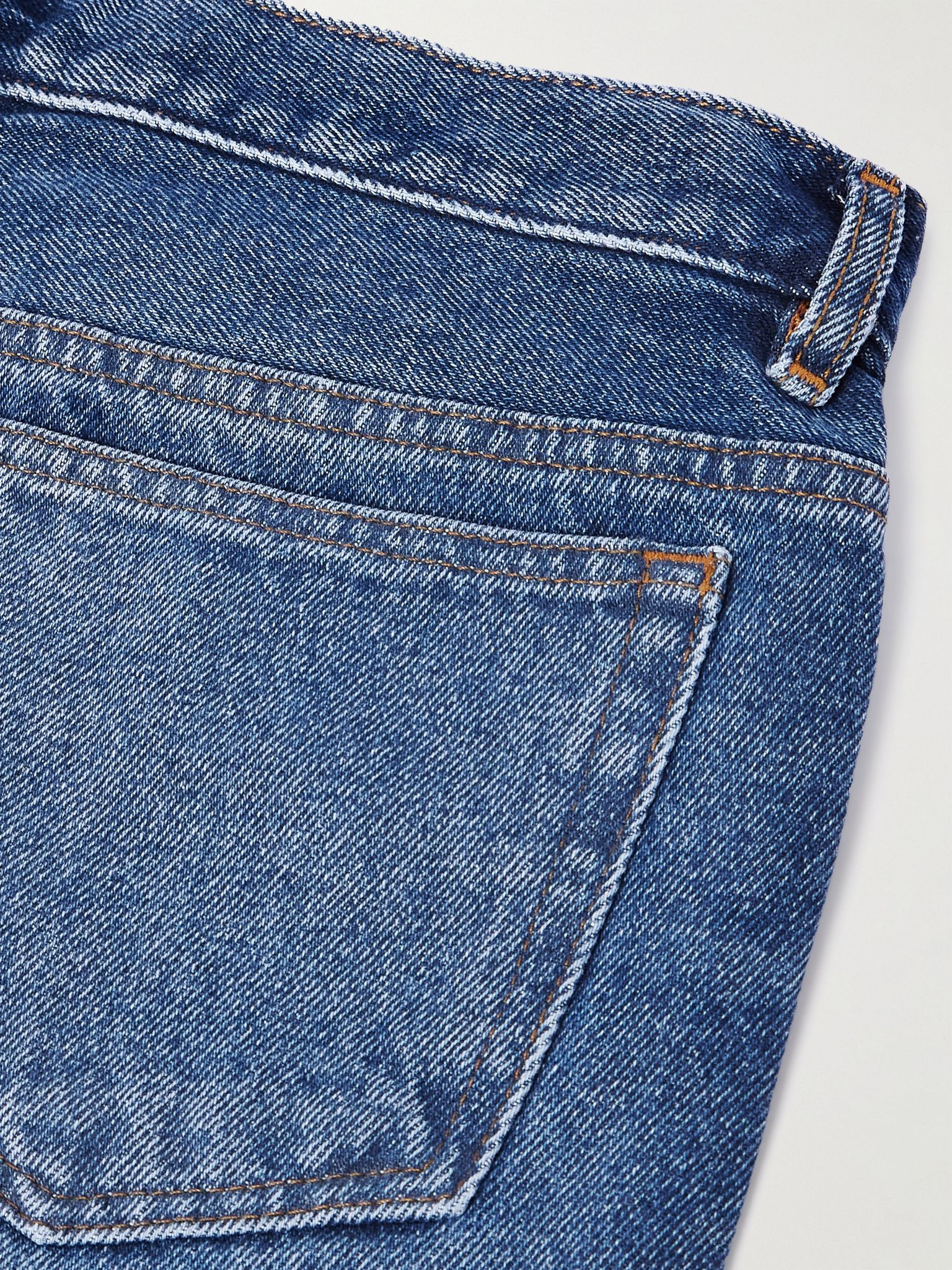Martin Straight-Leg Cropped Stonewashed Jeans Blue - 5