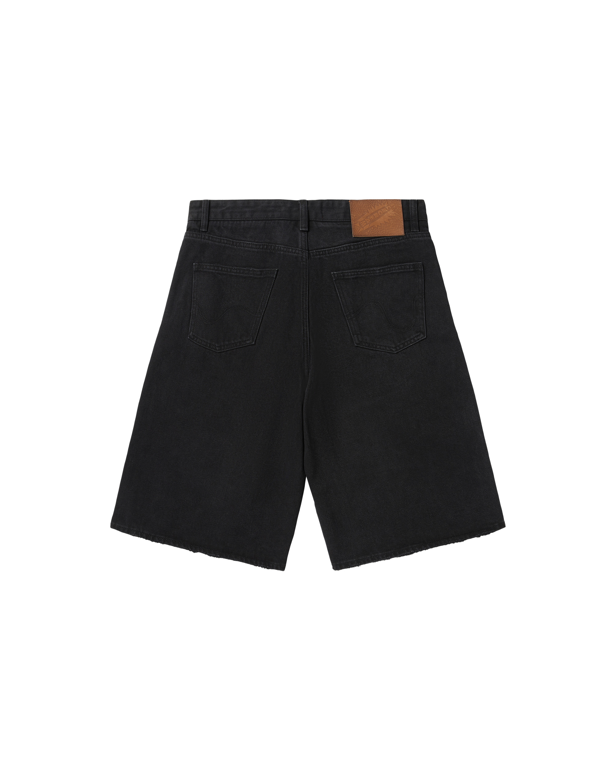 BIG BLACK JEAN SHORTS - 2