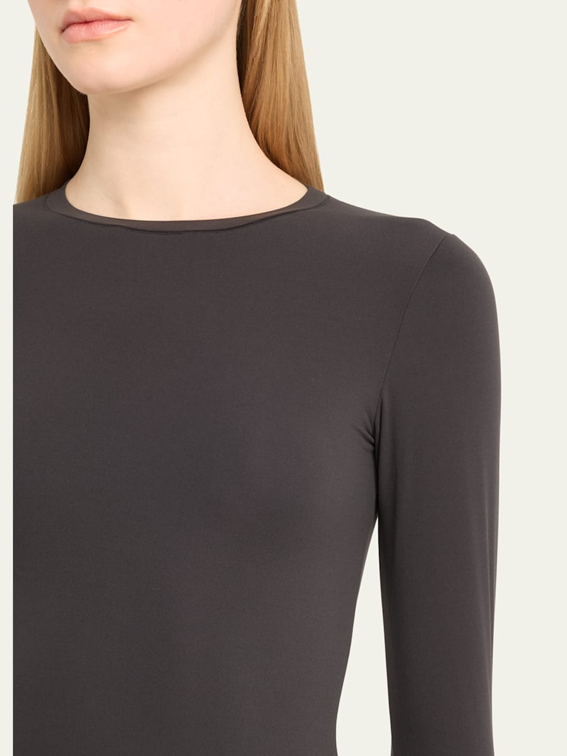 SKIMS Fits Everybody Long-Sleeve Crewneck Maxi Dress outlook