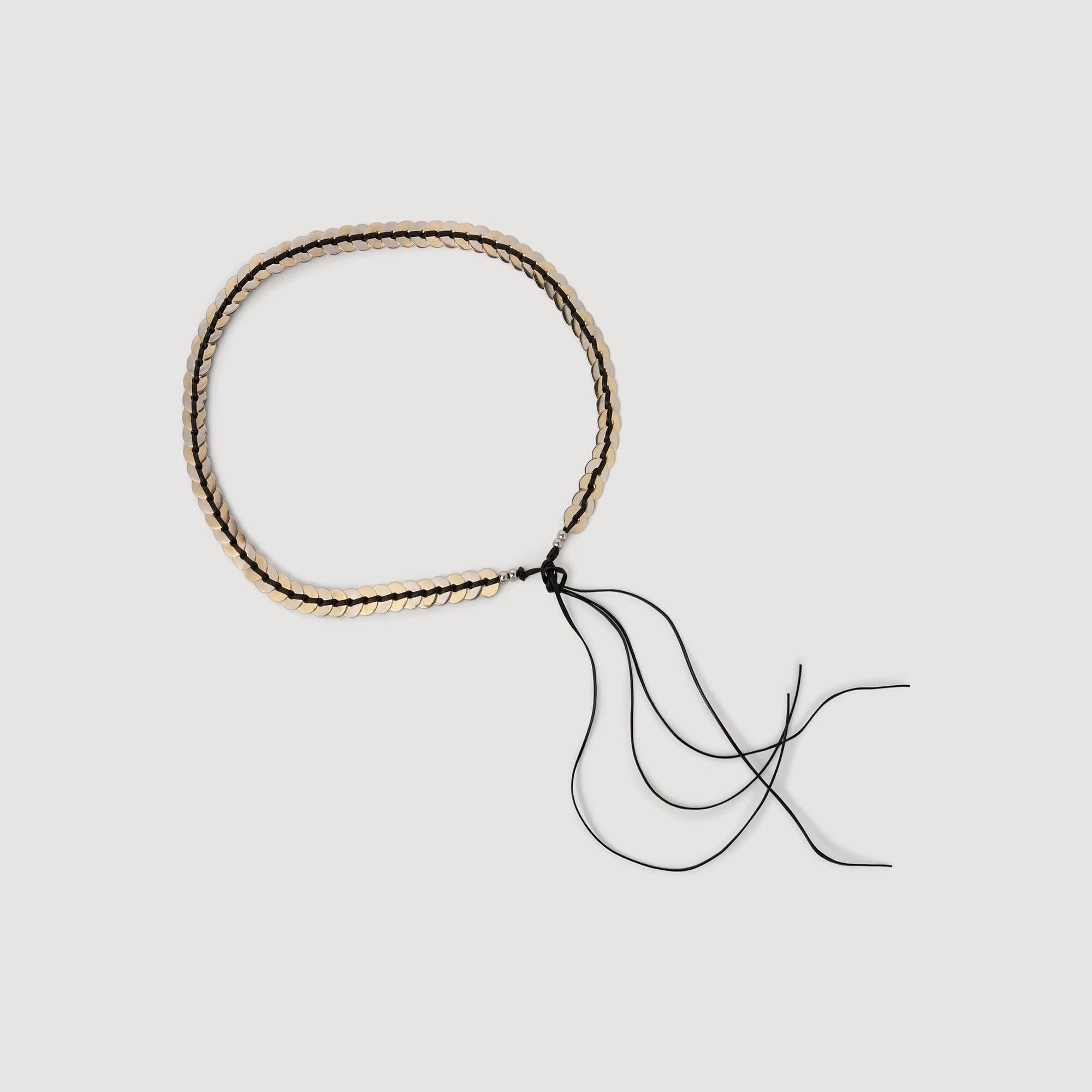 JEWELRY BELT WITH LEATHER TIE - 1