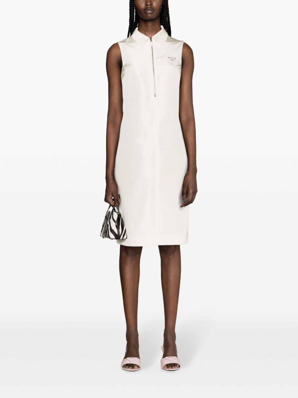 logo-appliqué faille dress - 2