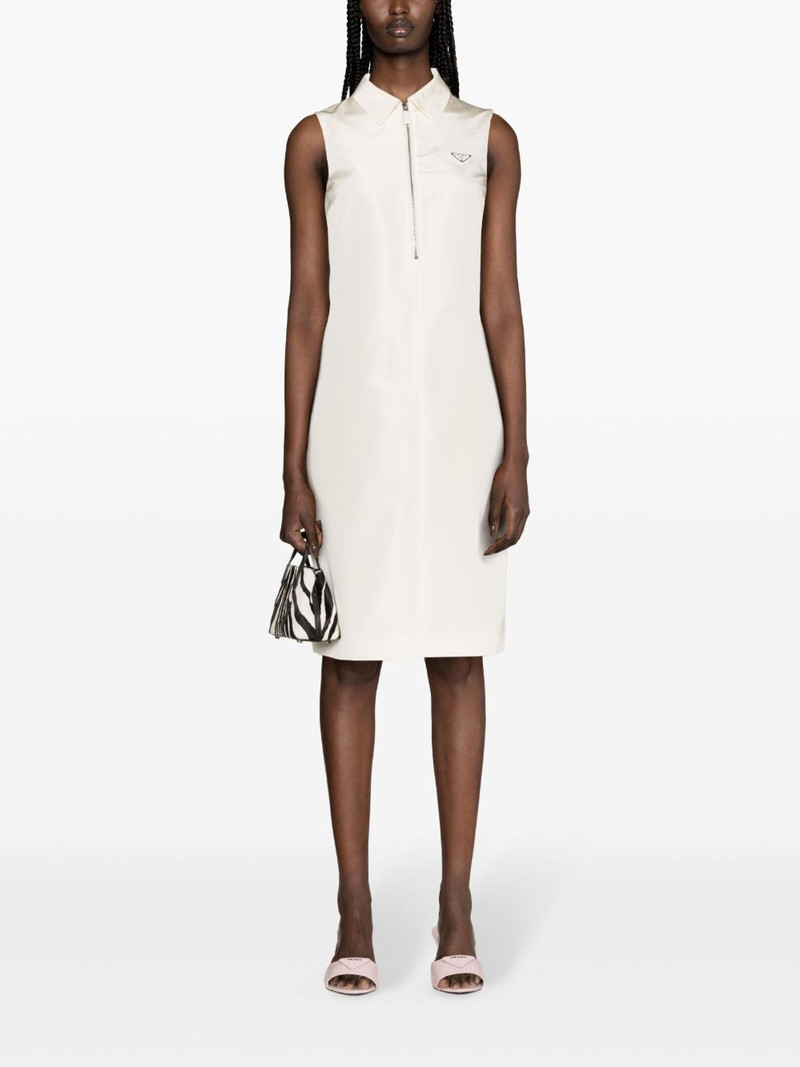 Prada logo-appliqué faille dress outlook