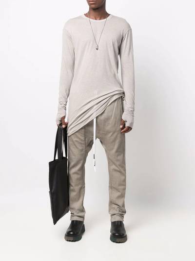 Boris Bidjan Saberi tonal-stitching long-sleeved T-Shirt outlook