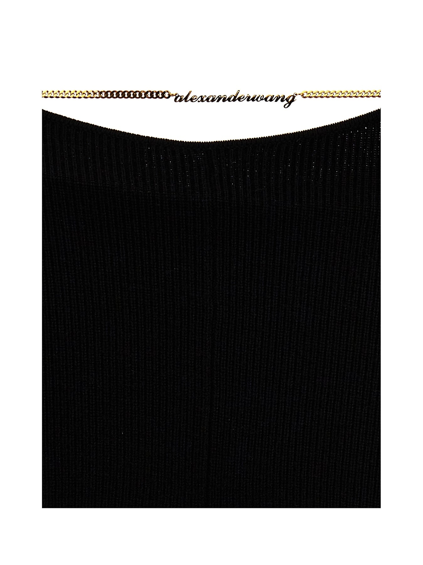Gold Nameplate Chain Pants Black - 4