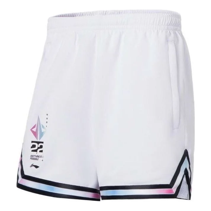 Li-Ning Jimmy Butler Logo Basketball Shorts 'White' AAPS051-2 - 1
