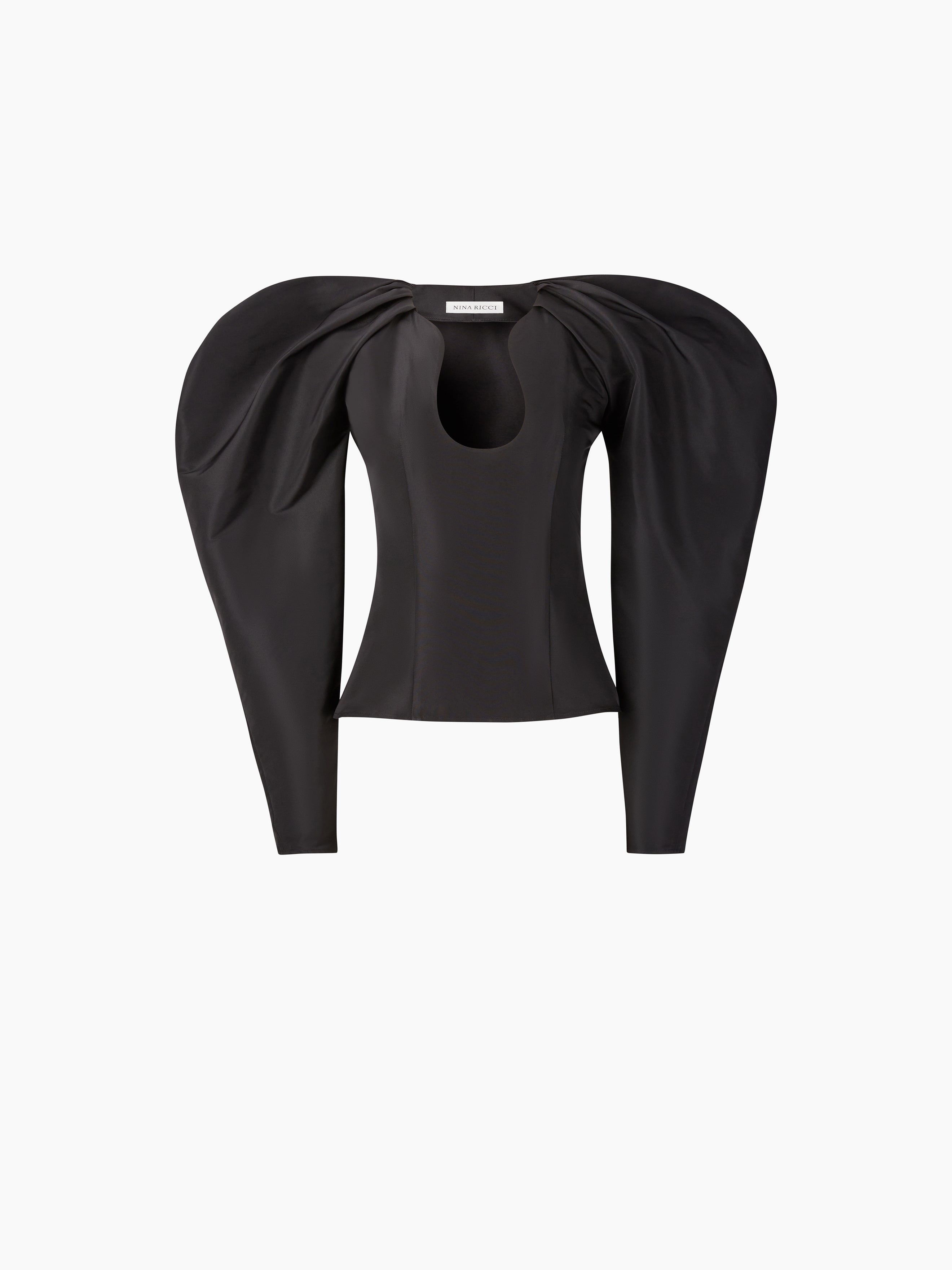 TAFFETA TOP WITH COCOON SLEEVES - 5