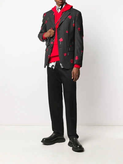 VERSACE rose GV Signature embroidered blazer outlook