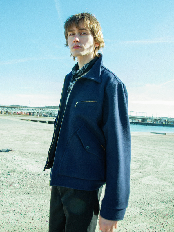 Blake Wool  Zip Jacket Blueberry - 2