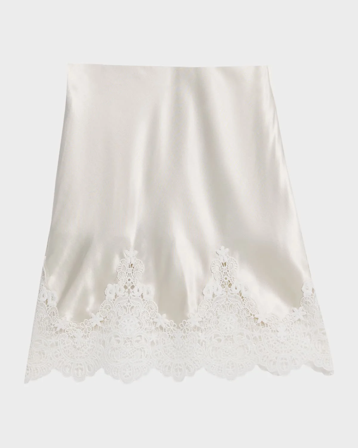 Wisteria Liquid Satin Lace Skirt - 1